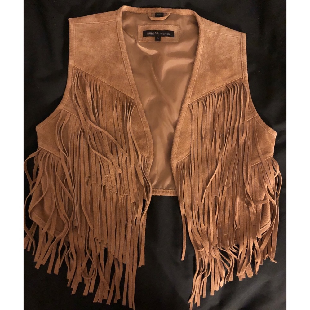 Rudsak Leather Fringe Vest Boho small
